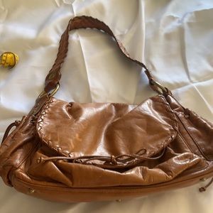 KOOBA natural brown soft leather shoulder bag
